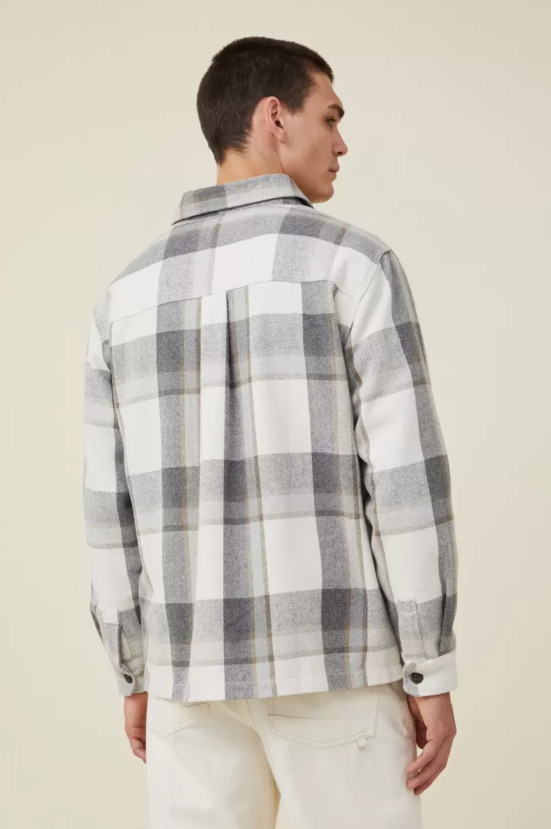 Off White Check Uncompromising Heavy Overshirt Cotton On Men Jackets - 1