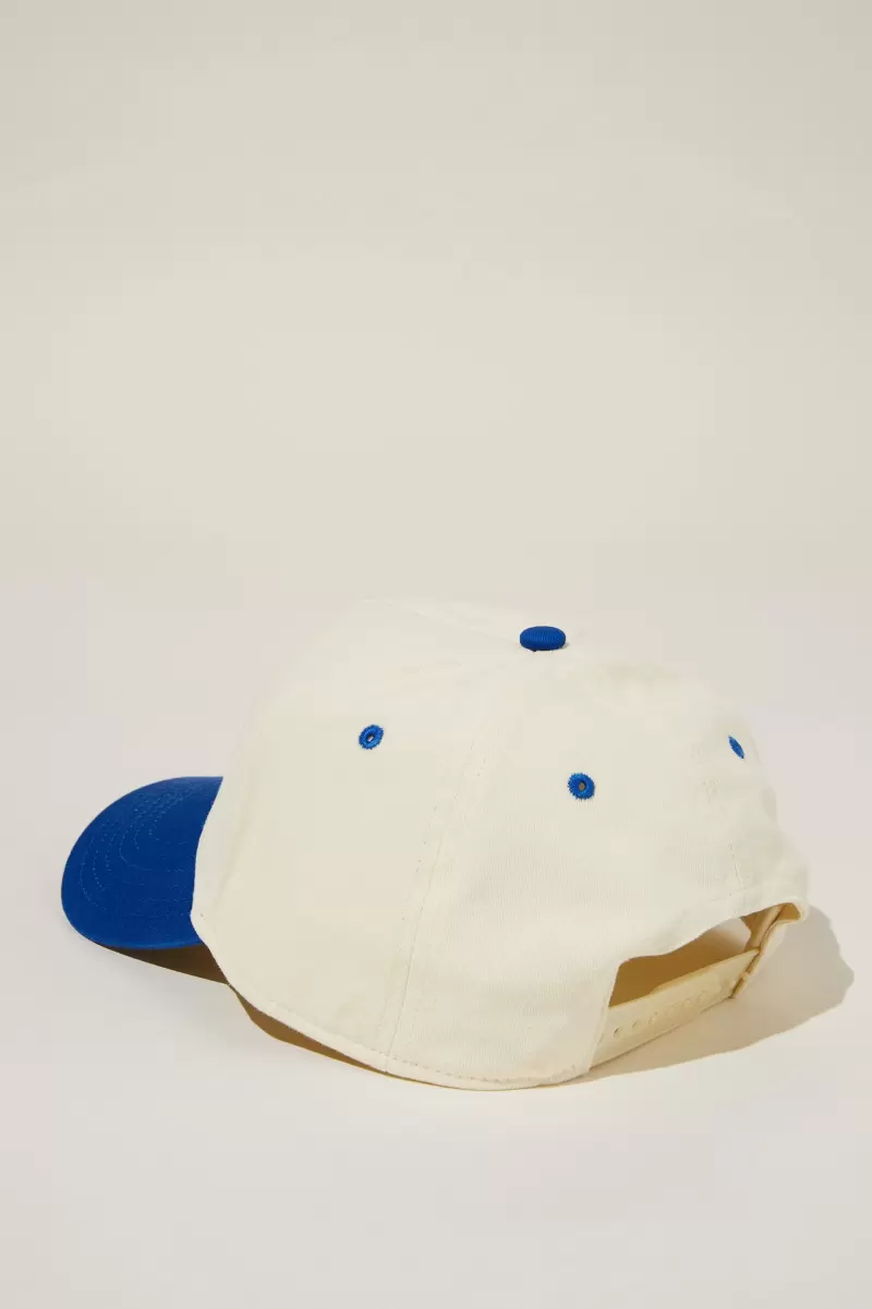 Ivory/Cobalt/Nyc Curved Peak Snapback Manifest Men Cotton On Beanies & Hats