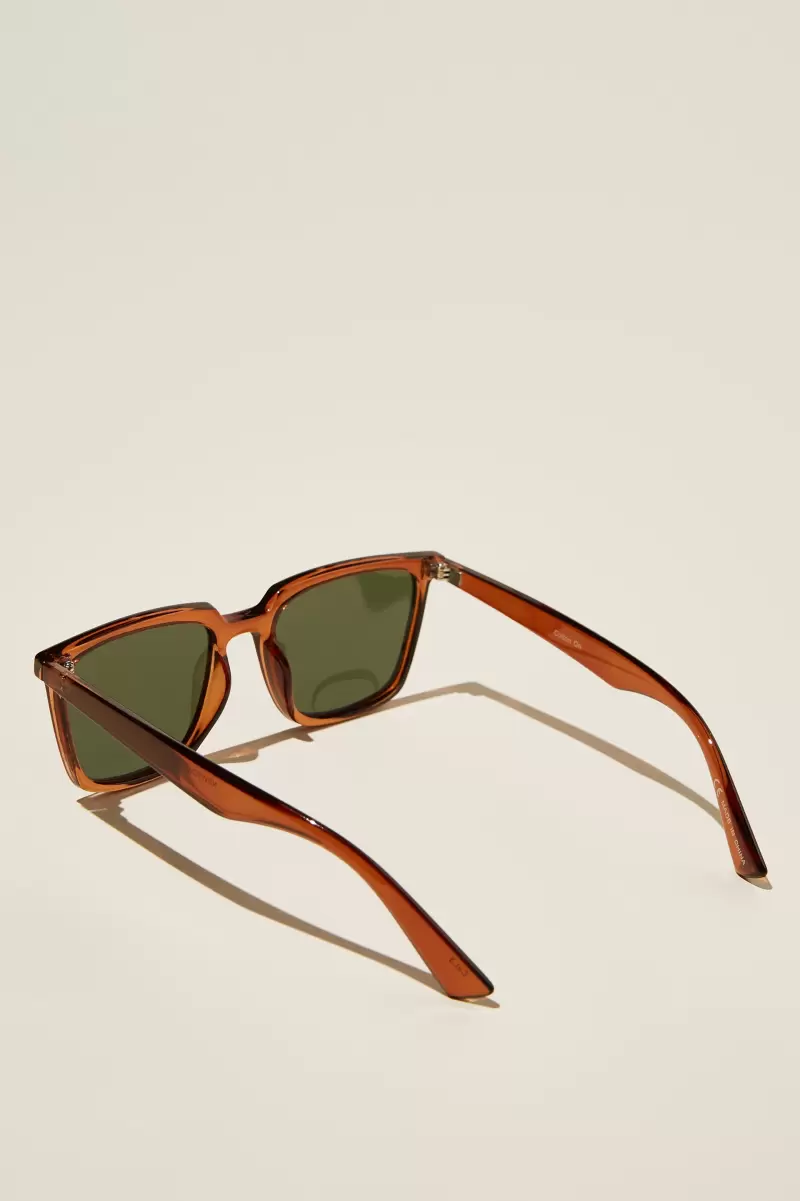Purchase Sunglasses Newtown Polarized Sunglasses Men Cotton On Toffee / Dark Green - 1