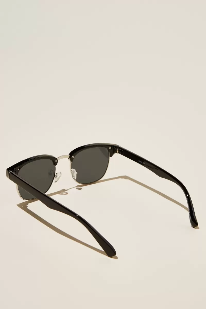 Leopold Sunglasses Extend Men Sunglasses Cotton On Black Silver Smoke - 1