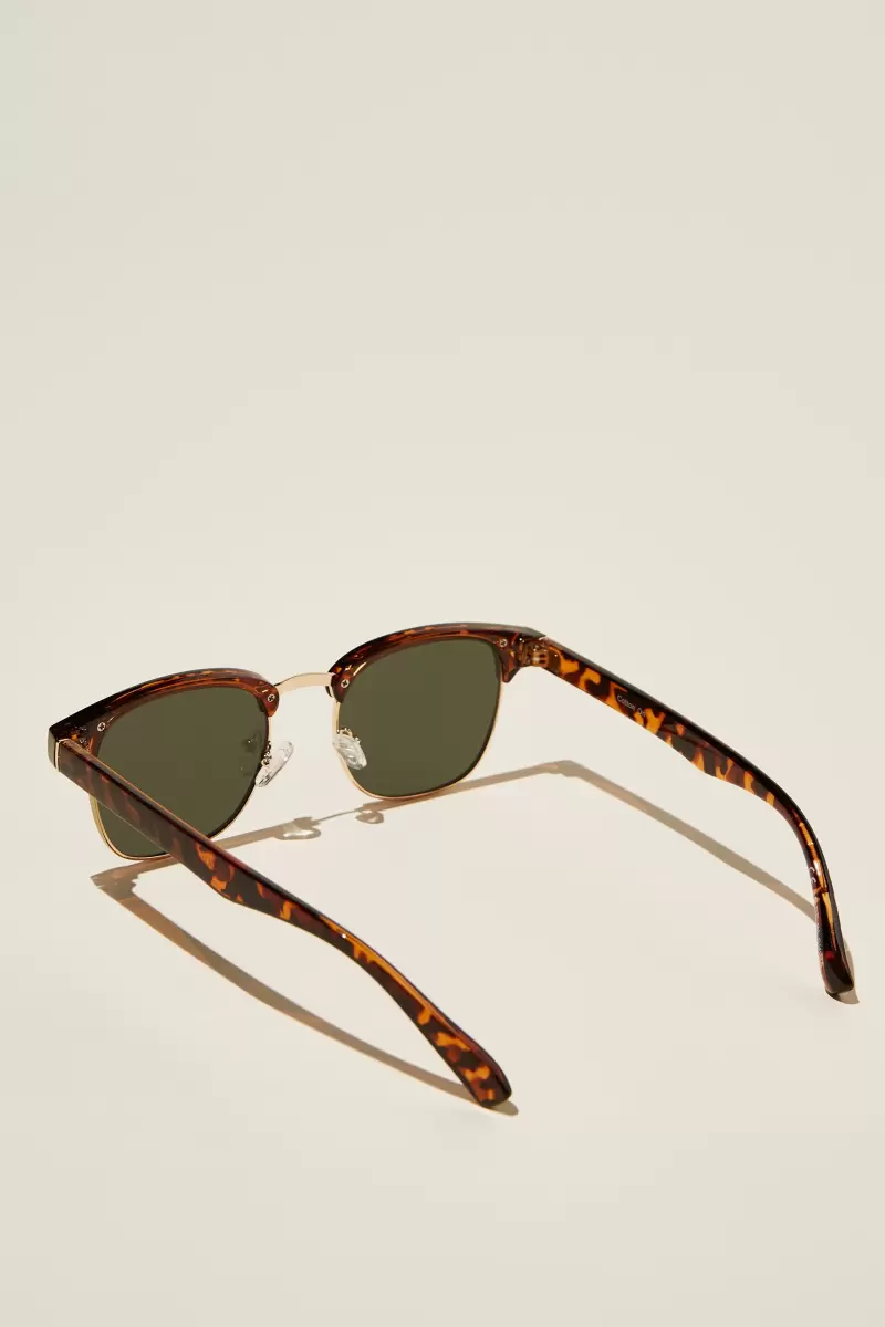Elegant Cotton On Men Leopold Polarized Sunglasses Sunglasses Tort/Gold/Green - 1