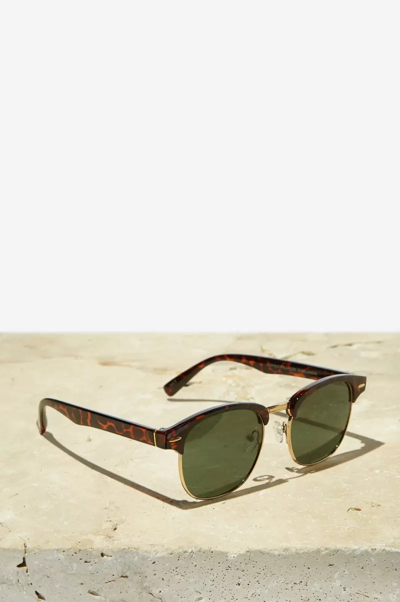 Elegant Cotton On Men Leopold Polarized Sunglasses Sunglasses Tort/Gold/Green - 2