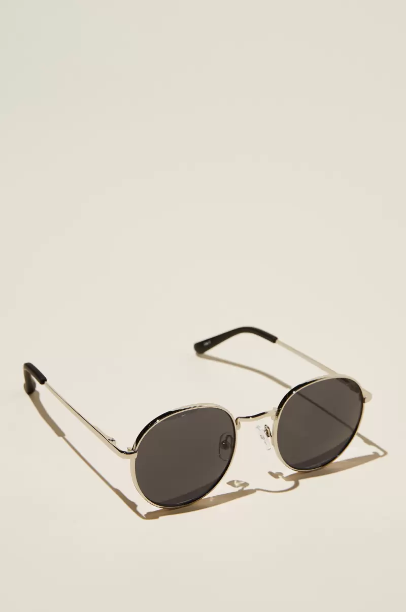 Men Cotton On Bellbrae Sunglasses Silver Matte Black Smoke Discounted Sunglasses