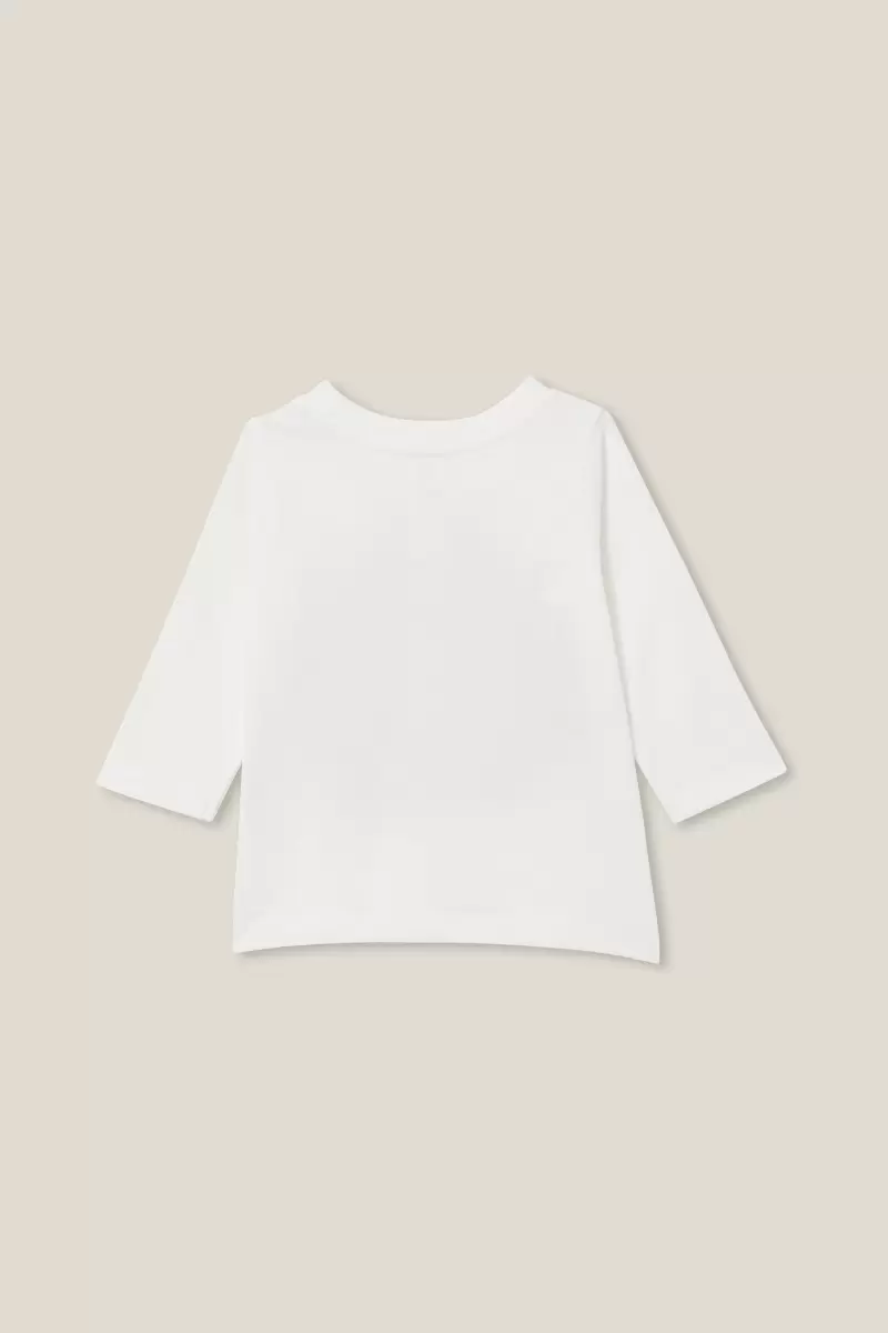 Cotton On Tops &  Jackets & Sweaters Jamie Long Sleeve Tee Baby Cost-Effective Vanilla/Rainbow Paradise - 1