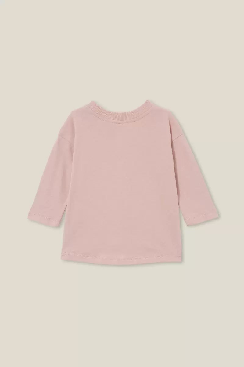 Andie Drop Shoulder Long Sleeve Tee Lcn Tops &  Jackets & Sweaters Cotton On Baby Flexible Lcn Dis Zephyr/Little Ariel - 1