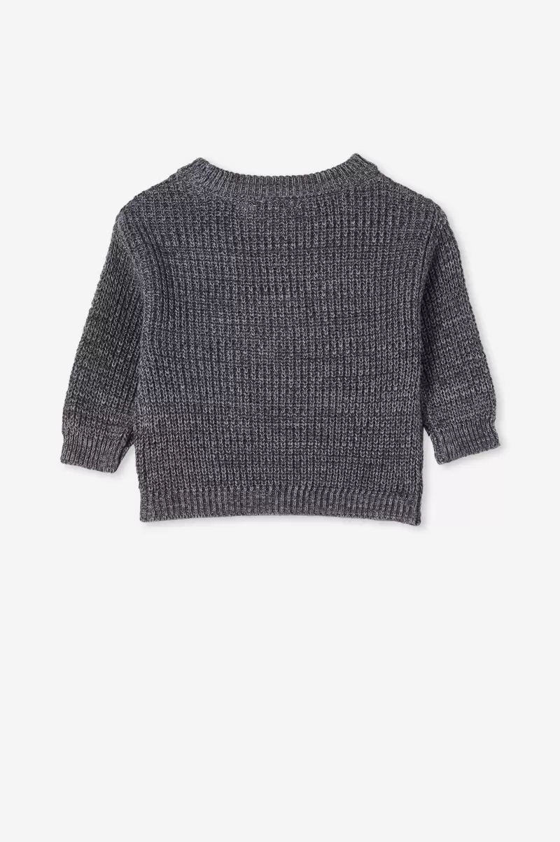 Tops &  Jackets & Sweaters Connor Crew Neck Jumper Cotton On Rabbit Grey Multi Yarn Buy Baby - 1