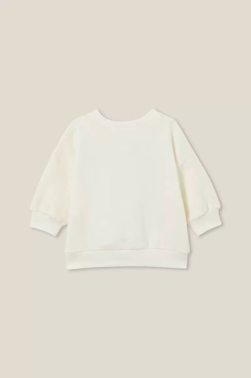 Alma Drop Shoulder Sweater Lcn Cotton On Lcn Dis Vanilla/Oversized Minnie Sweatpants & Hoodies Baby Advance - 1