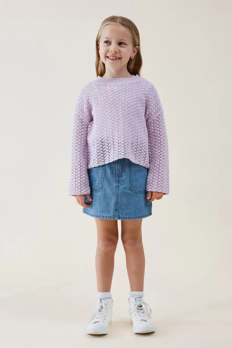 Pale Violet Cotton On Organic Jackets & Sweaters Girls 2-14 Ruby Knit Jumper - 2