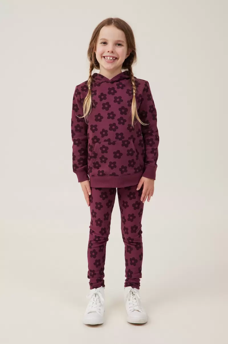 Comfortable Milo Hoodie Girls 2-14 Cotton On Sweatshirts & Sweatpants Crushed Berry/Floral - 2