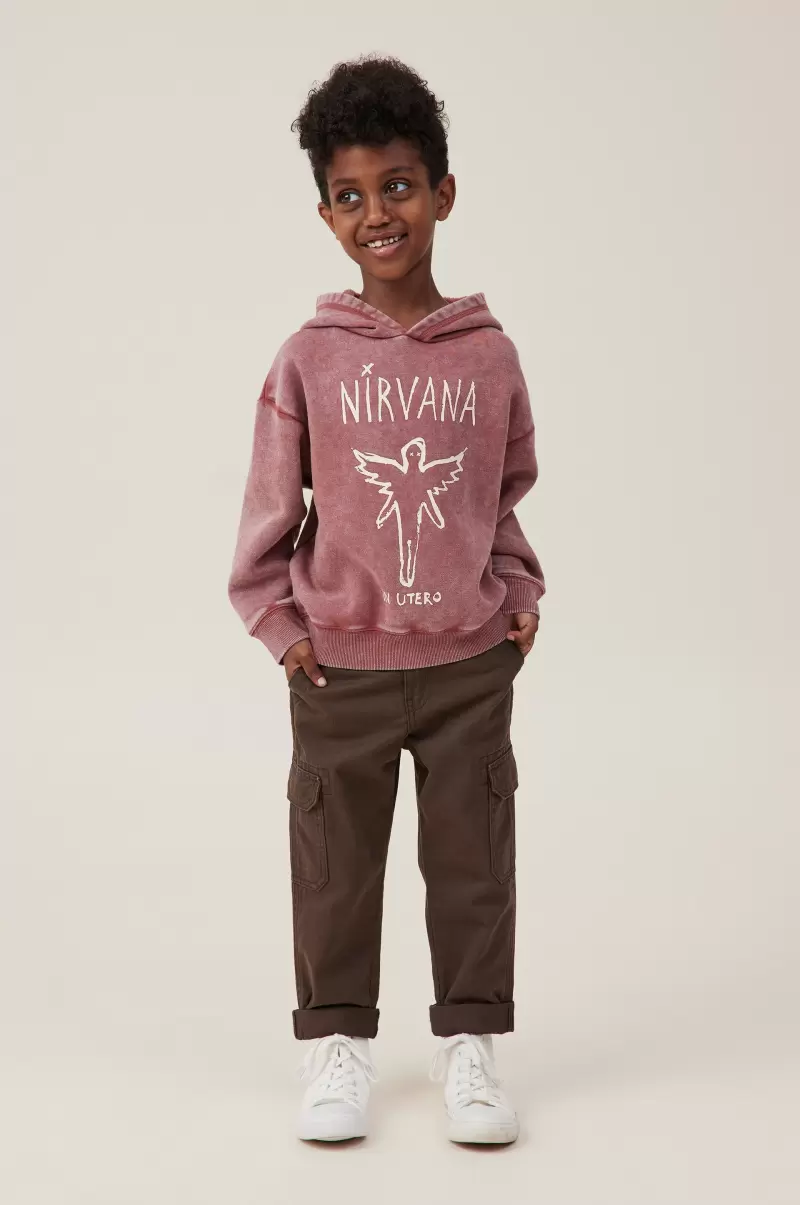 Cotton On Sweatshirts & Sweatpants Lcn Mt Nirvana In Utero/Henna Wash Stylish License Emerson Hoodie Girls 2-14 - 2