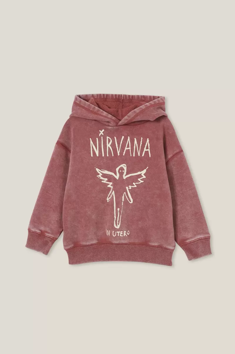 Cotton On Sweatshirts & Sweatpants Lcn Mt Nirvana In Utero/Henna Wash Stylish License Emerson Hoodie Girls 2-14 - 3