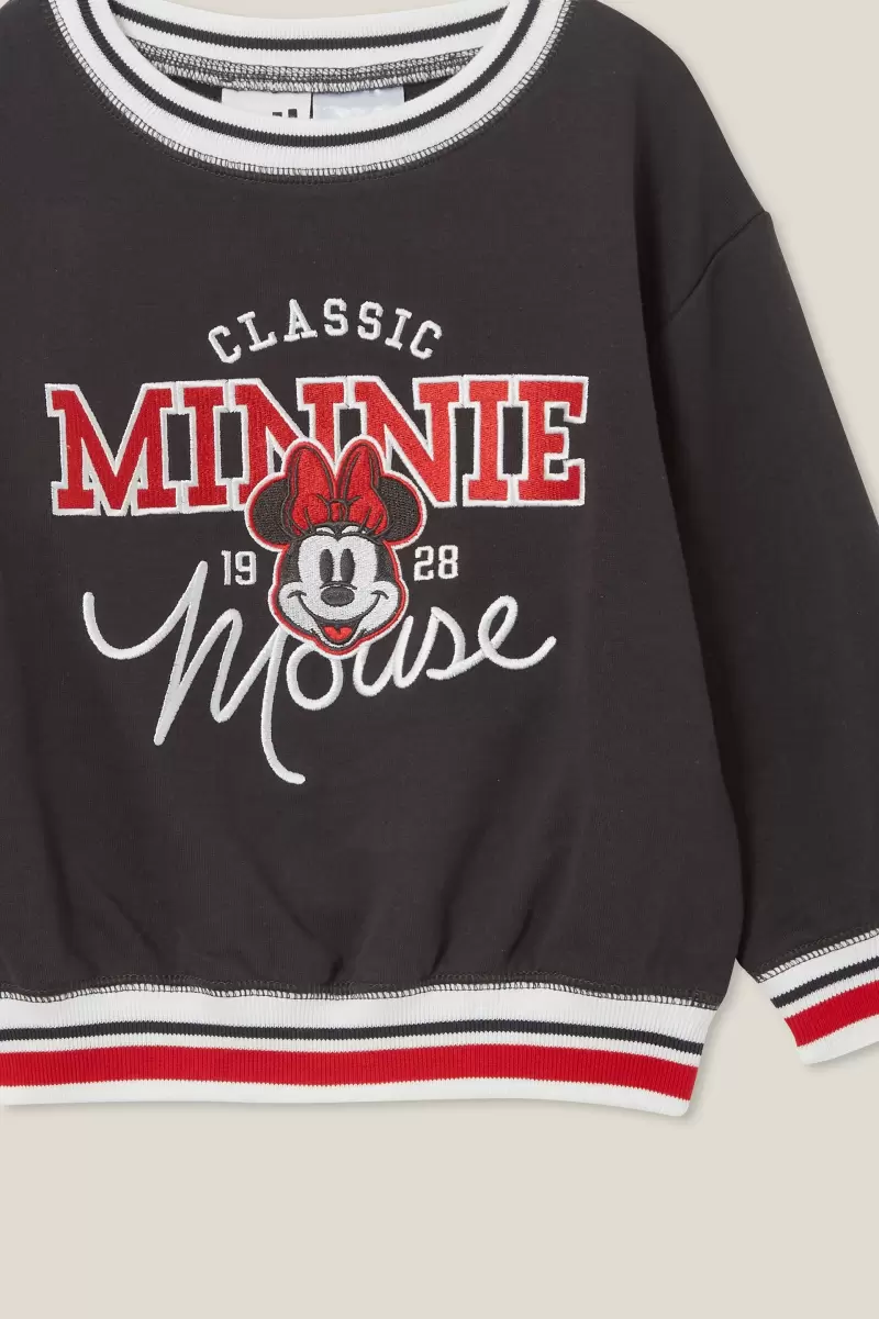Lcn Dis Classic Minnie/Phantom Cotton On Sweatshirts & Sweatpants Refresh Girls 2-14 License Dusty Fleece Crew Neck