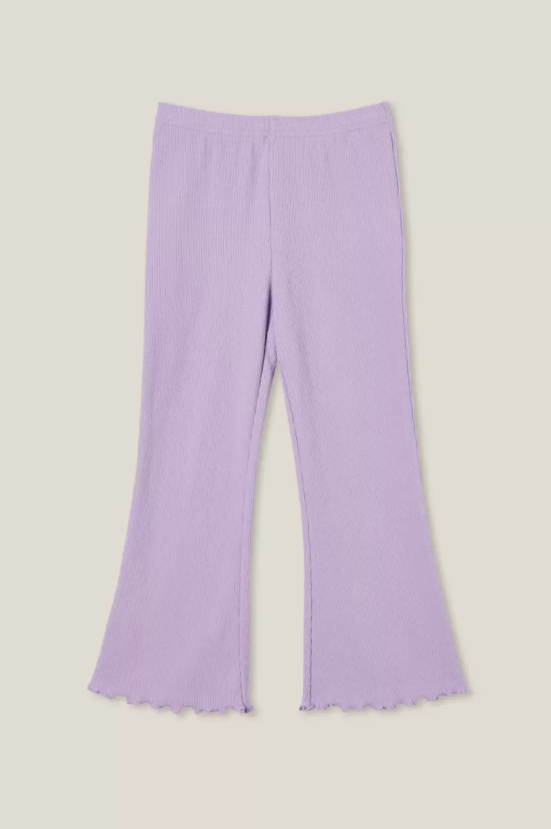 Lilac Drop Rib Girls 2-14 Cotton On Frankie Flare Pant Special Leggings &  Pants & Jeans - 1