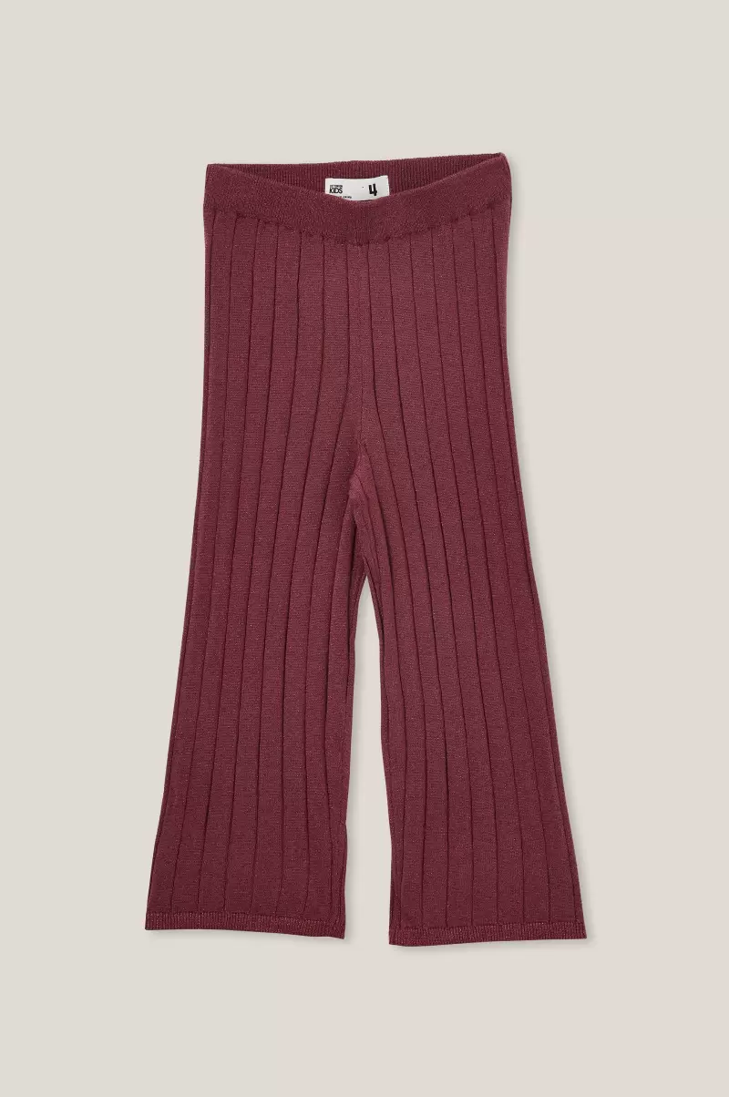 Cotton On Vintage Berry Sparkle Compact Girls 2-14 Leggings &  Pants & Jeans Jenna Lurex Knit Pant - 3