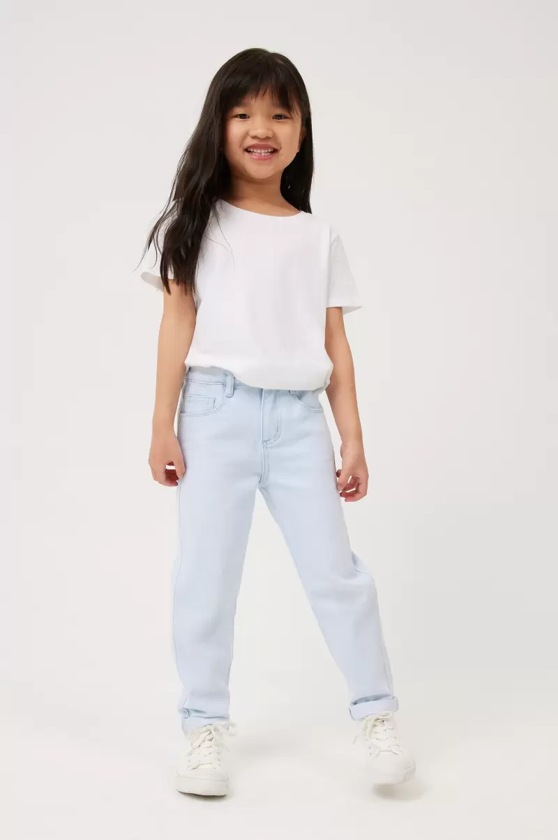India Mom Jean Offer Girls 2-14 Bleach Blue Wash Cotton On Leggings &  Pants & Jeans