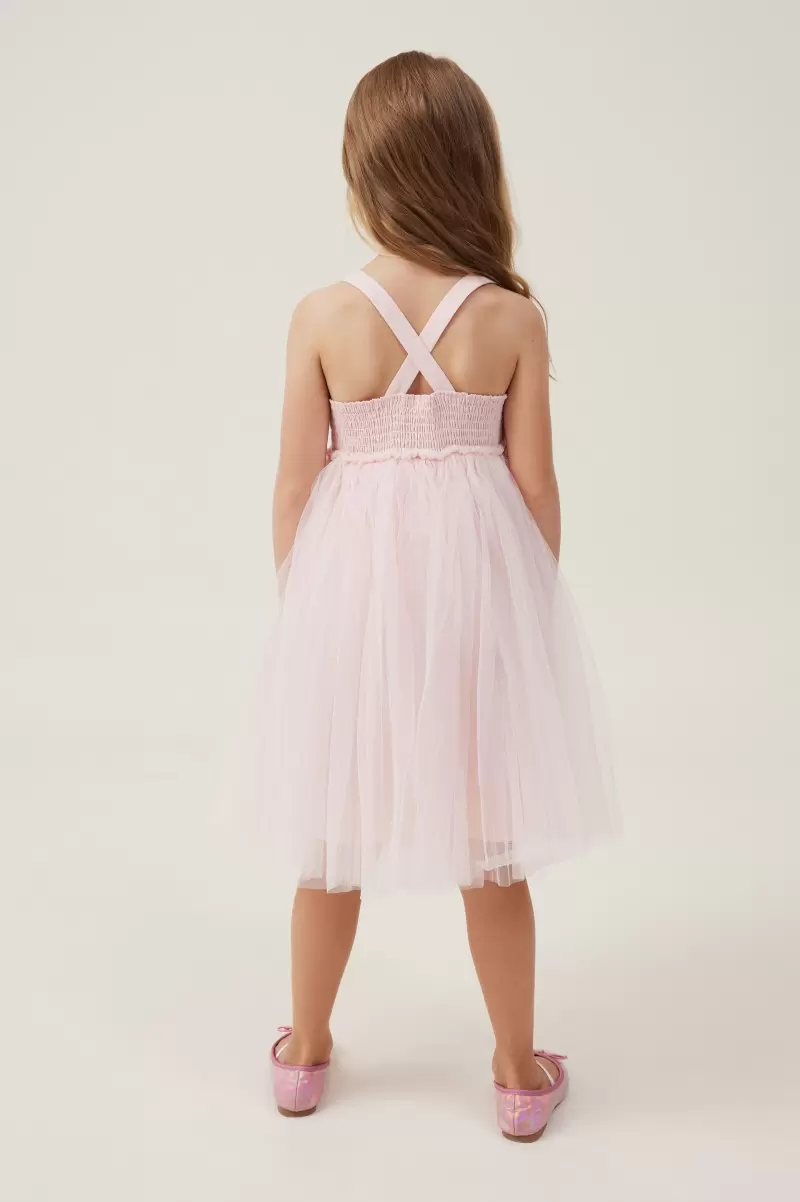 Girls 2-14 Cotton On Dresses Reliable Jocelyn Dress Up Dress Pink Shimmer - 1