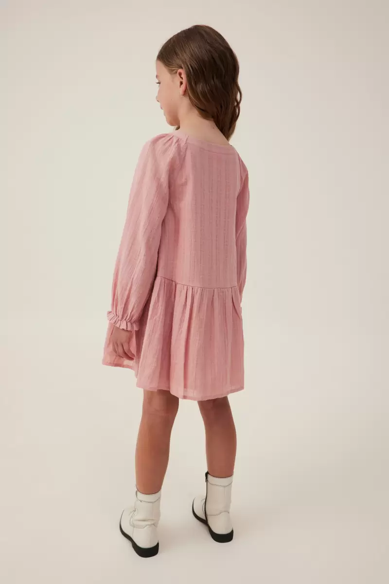 Dresses Cotton On Girls 2-14 Clay Pigeon Clearance Gemma Long Sleeve Dress - 1