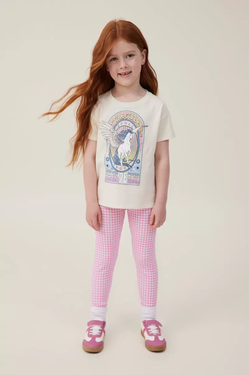 Cotton On Tops & T-Shirts Poppy Short Sleeve Print Tee Zephyr/Unicorn Stargazer Girls 2-14 Convenient