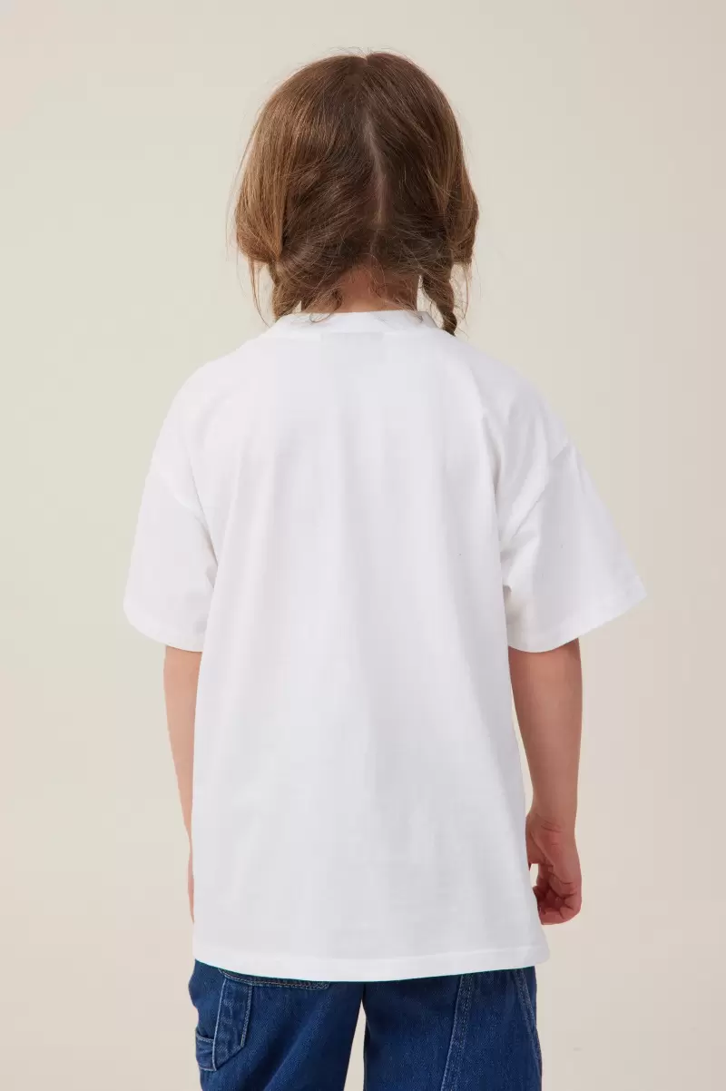 License Drop Shoulder Short Sleeve Tee Tops & T-Shirts Girls 2-14 Lcn Bra Spicegirls/White Tailor-Made Cotton On - 1