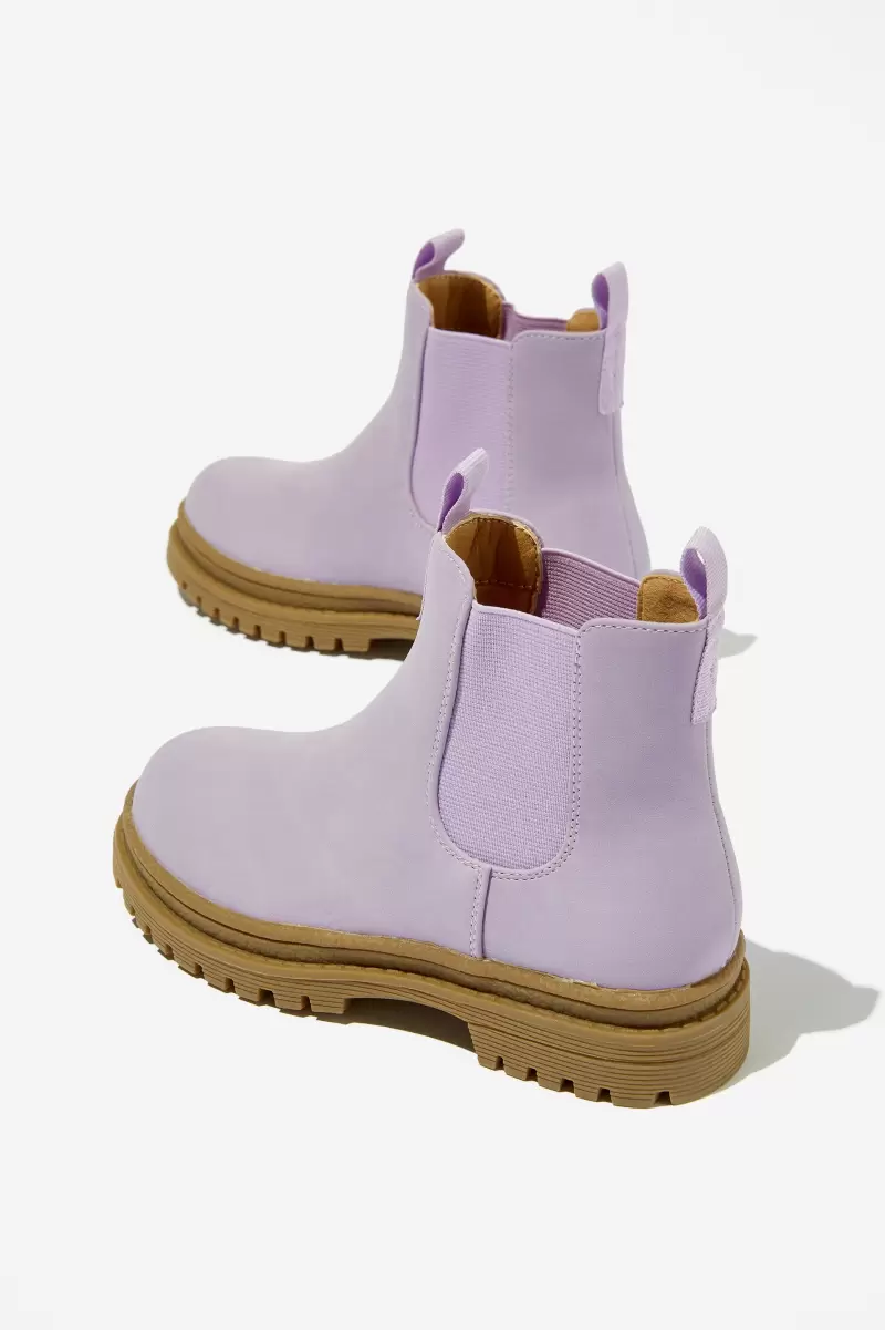 Girls 2-14 Pull On Gusset Boot Boots Lilac Drop Performance Cotton On - 1
