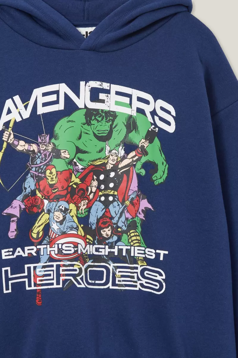 Boys 2-14 Sweatshirts & Sweatpants Cotton On Natural Lcn Mar In The Navy/The Avengers Heroes License Oscar Hoodie