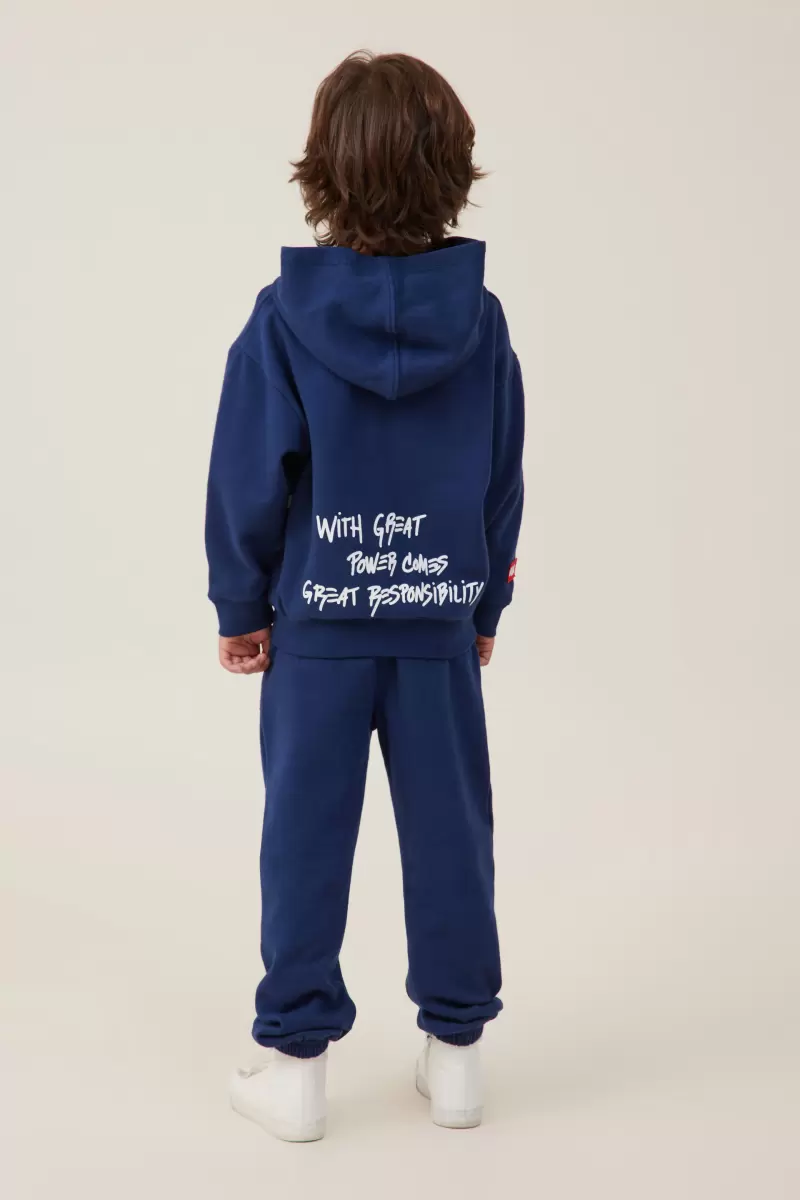 Boys 2-14 Sweatshirts & Sweatpants License Marlo Trackpant Lcn Mar In The Navy/Spiderman Amazing Cotton On Final Clearance - 1