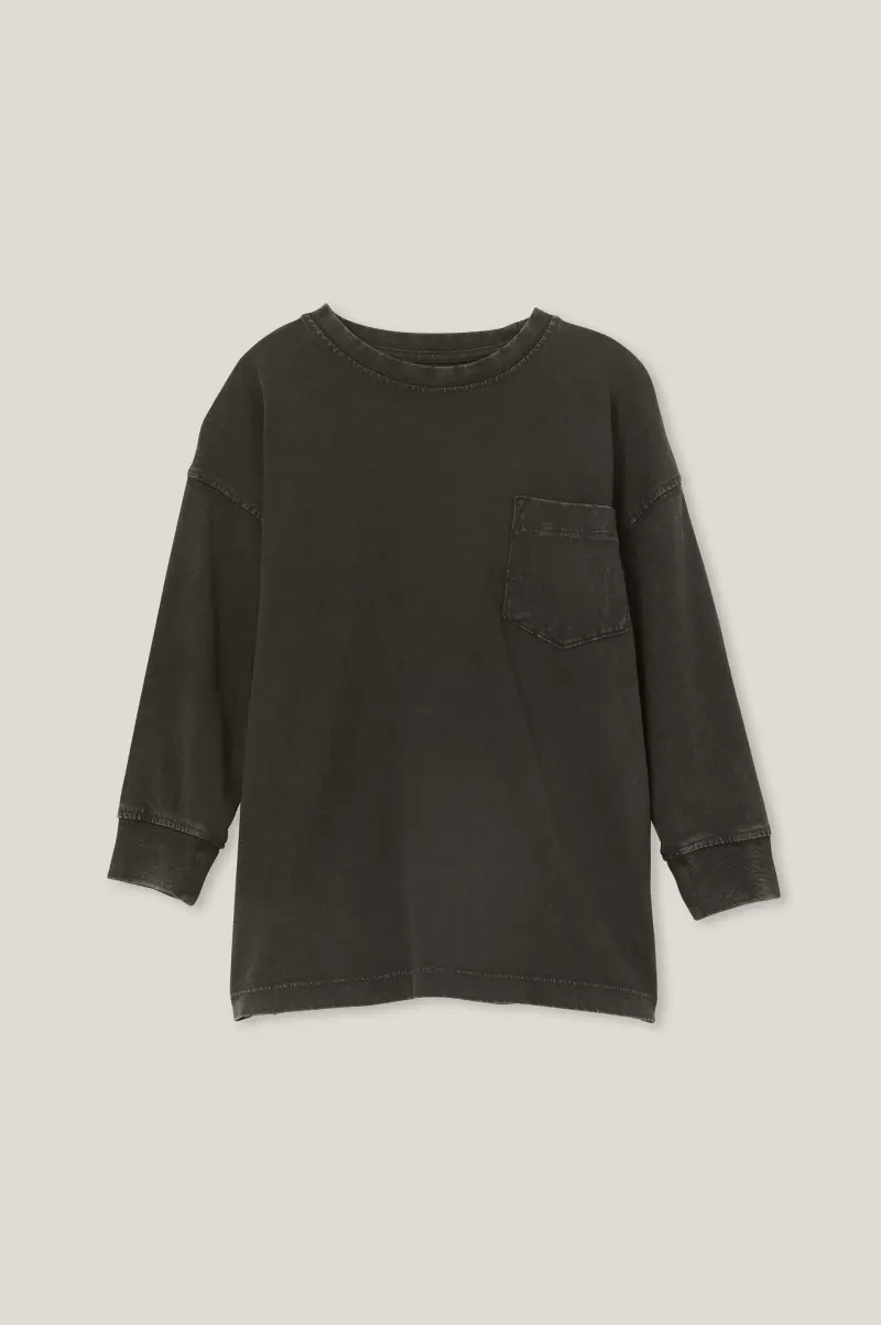 Tops & T-Shirts Phantom Wash Boys 2-14 Innovative The Essential Long Sleeve Tee Cotton On - 3