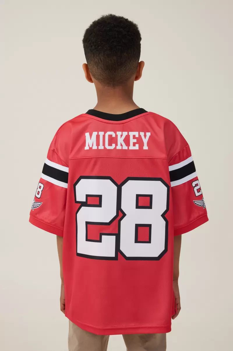 Cotton On Discount Tops & T-Shirts Lcn Dis Red 28/Mickey Boys 2-14 License Oversized Football Jersey - 1