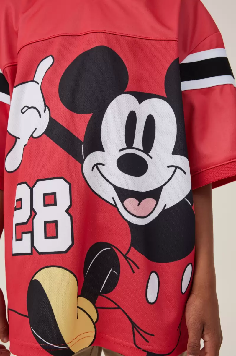 Cotton On Discount Tops & T-Shirts Lcn Dis Red 28/Mickey Boys 2-14 License Oversized Football Jersey - 2
