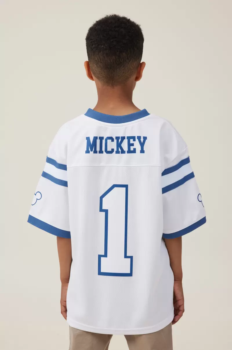 Lcn Dis Vanilla 1/Mickey Thumbs Up Tops & T-Shirts Wholesome Boys 2-14 License Oversized Football Jersey Cotton On - 1