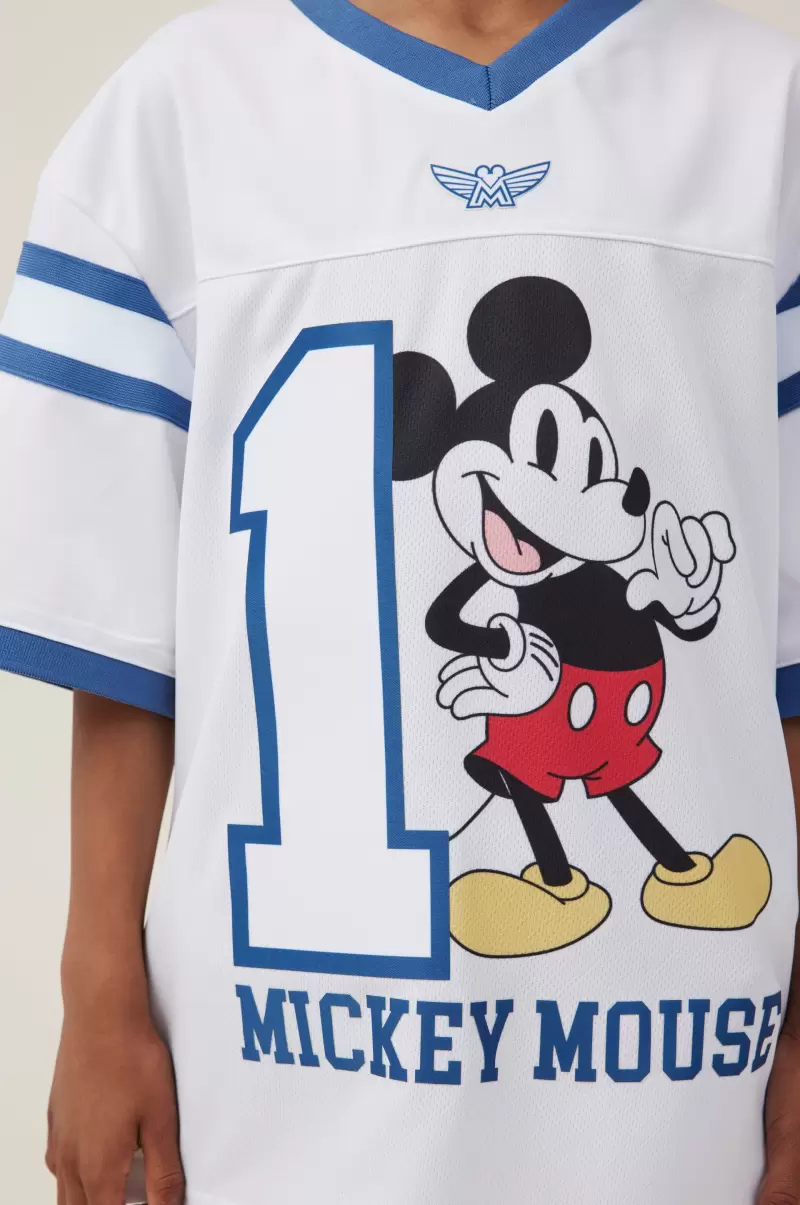 Lcn Dis Vanilla 1/Mickey Thumbs Up Tops & T-Shirts Wholesome Boys 2-14 License Oversized Football Jersey Cotton On - 2