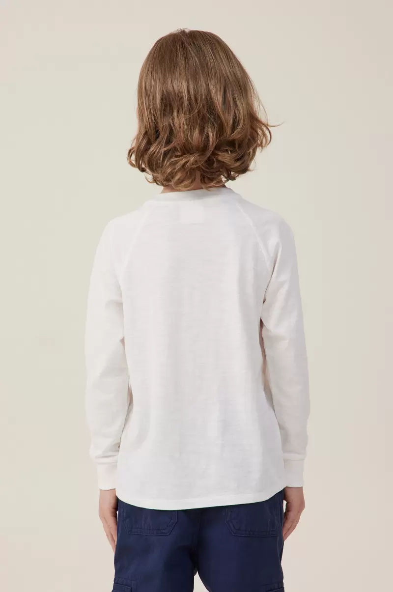 Vanilla Slub Secure Cotton On Boys 2-14 Hayden Long Sleeve Henley Tee Tops & T-Shirts - 1