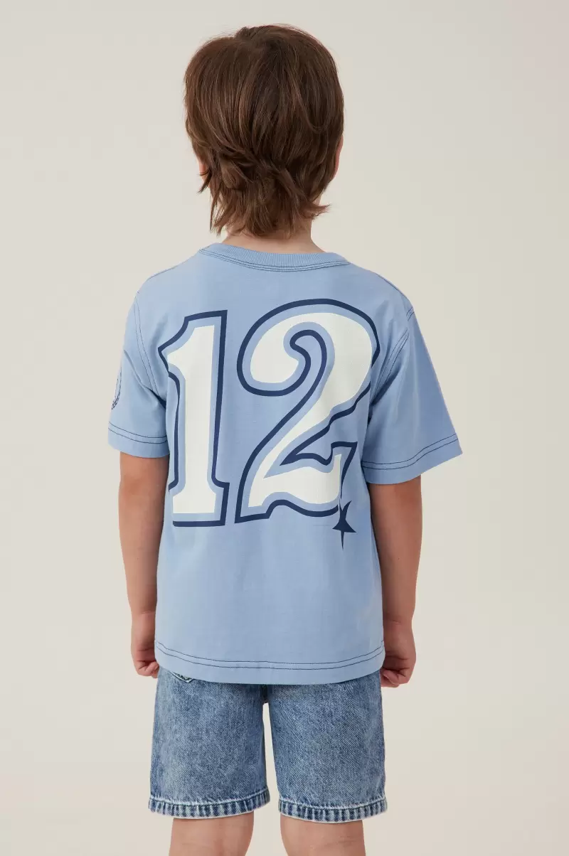 Boys 2-14 Tops & T-Shirts Dusty Blue/Athletics 12 Offer Jonny Short Sleeve Print Tee Cotton On - 1