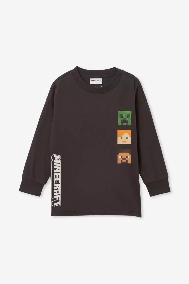 Fresh Lcn Min Phantom/Minecraft License Long Sleeve Tee Boys 2-14 Cotton On Tops & T-Shirts - 3