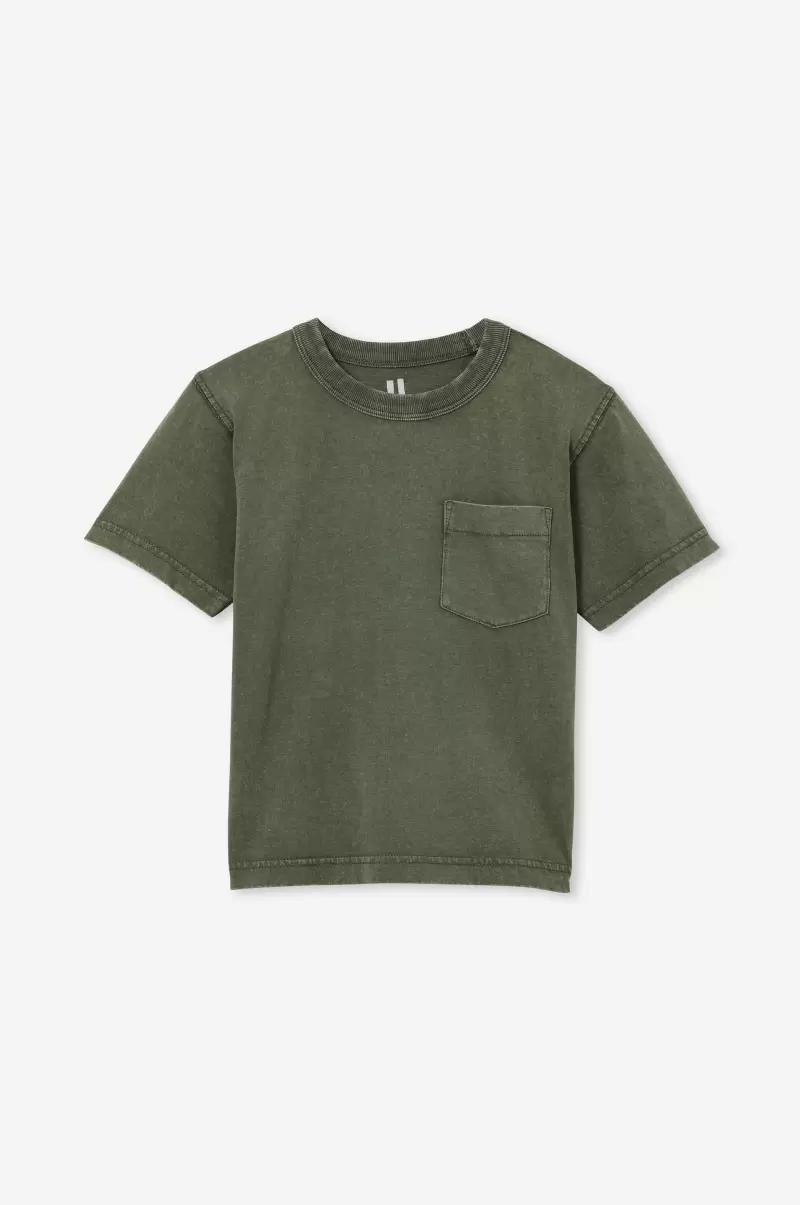 Boys 2-14 Cotton On The Essential Short Sleeve Tee Swag Green Wash Versatile Tops & T-Shirts - 3