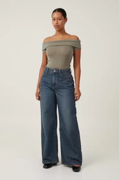 Heavy-Duty Woodland Women Chloe Off The Shoulder Top Cotton On Tops
