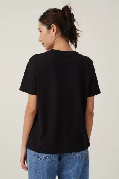 Cotton On Tops Dynamic Women Regular Fit Graphic Tee Left On Read/Black