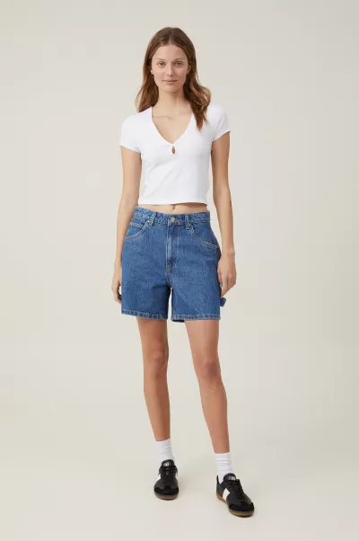 Belle Short Sleeve Top Budget-Friendly White Women Tops Cotton On