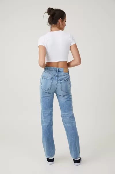 Jeans Surfers Blue Outlet Cotton On Slim Straight Jean Women