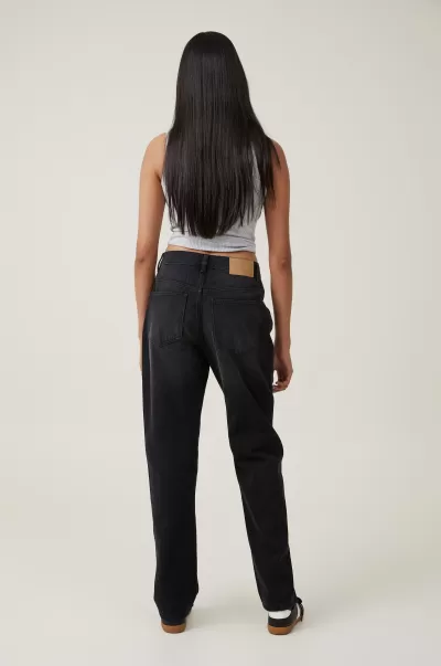 Jeans Cotton On Contemporary Long Straight Jean Women Black Pepper