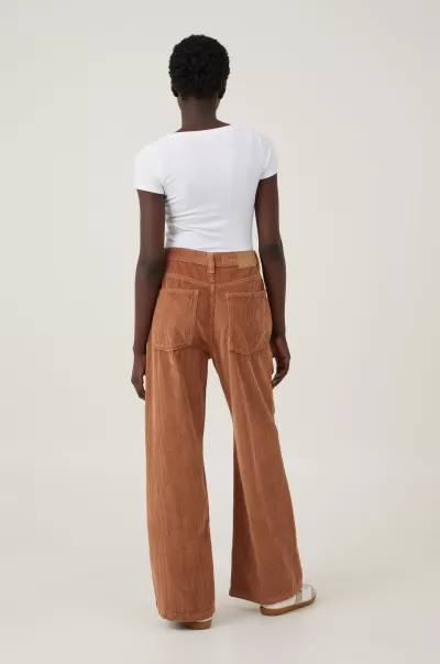 Cotton On Women Pinecone Cord Super Baggy Leg Jean Jeans Precision