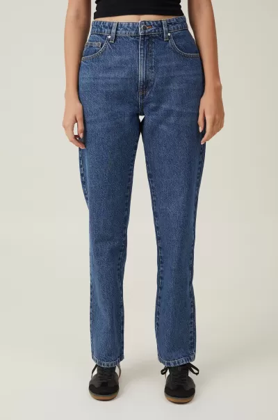 Cotton On Misty Blue Jeans Professional Long Straight Jean Women