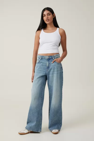 Chic Cotton On Relaxed Wide Leg Jean Jeans Lake Blue Women