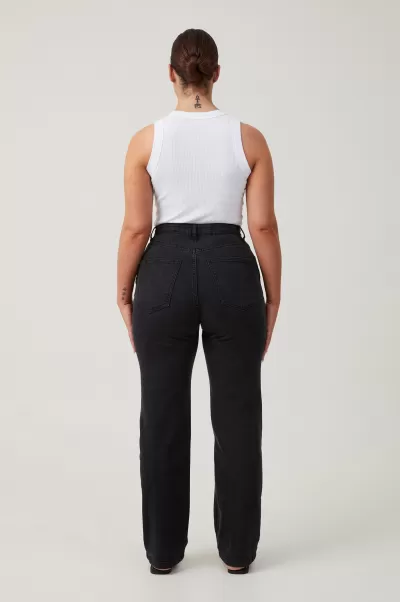 Women Curvy Stretch Straight Jean Cotton On Deal Graphite Black Jeans