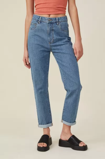 Women Offer Stretch Mom Jean Jeans Cotton On Offshore Blue