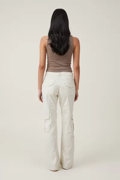 Bootleg Cargo Flare Pant Porcelain Pants Cotton On High-Quality Women