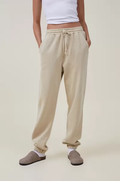 Women Cotton On Pants Limited Classic Washed Trackpant Washed Light Sand