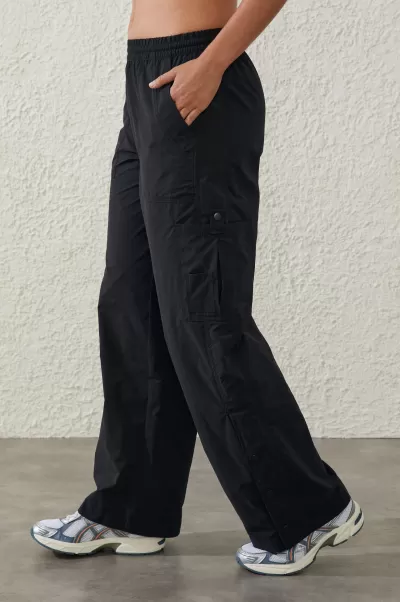 Contemporary Active Woven Snap Pant Pants Cotton On Black Women