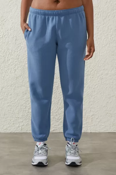 Plush Essential Gym Trackpant Women Parisian Blue Pants Customized Cotton On