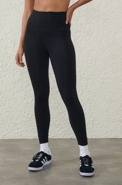 Unique Cotton On Women Active High Waist Core 7/8 Tight Core Black Pants
